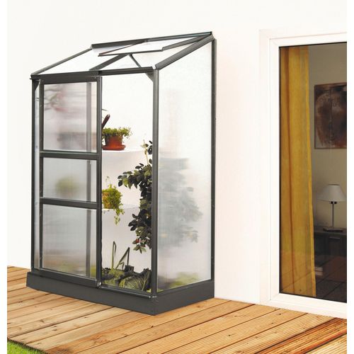 Anlehngewächshaus VITAVIA "Osiris 900", schwarz, B:131cm T:69cm, Gewächshäuser, Anlehngewächshaus