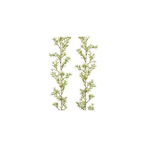 Kunstgirlande CREATIV GREEN "Jasmingirlande", weiß, L:190cm, Kunststoff, Kunstpflanzen, 2er Set