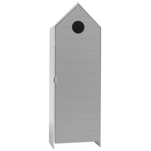 Kinderkleiderschrank Casami Grau/Weiß