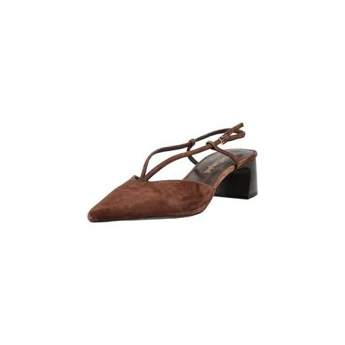 Slingpumps JEFFREY CAMPBELL "Jeffrey Campbell Pumps Leder", Damen, Gr. 41, braun, Leder, Schuhe Slingpumps