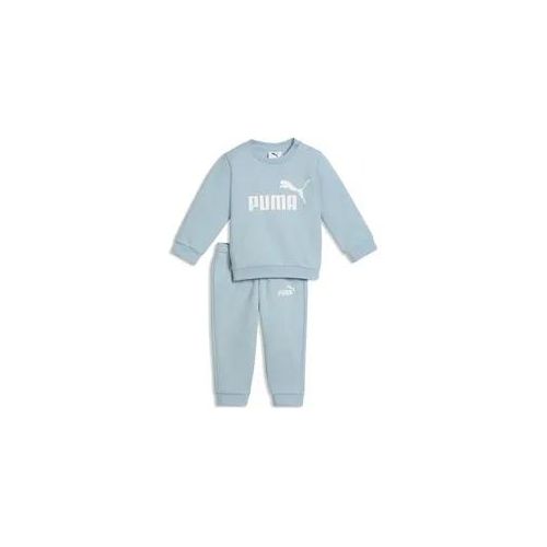 Jogginganzug PUMA "Essentials Minicats Crew Jogginganzug Kinder", Jungen, Gr. 98, seafoam blau, Obermaterial: 32% Polyester, 68% Baumwolle. Rippe: 97% Baumwolle, 3% Elasthan, Sportanzüge Jogginganzug