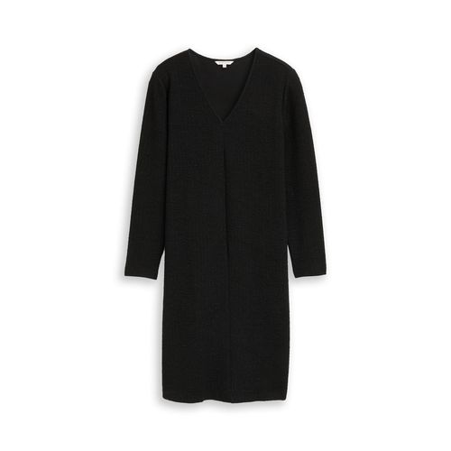 TOM TAILOR Damen Plus Size - Kleid mit Glitzer-Effekt, schwarz, Uni, Gr. 50