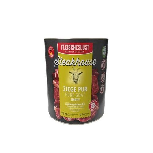Fleischeslust Sensitiv Nassfutter Dose Ziege pur 6x800 g