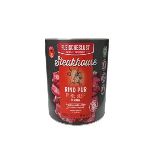 Fleischeslust Sensitiv Nassfutter Dose Rind pur 6x800 g