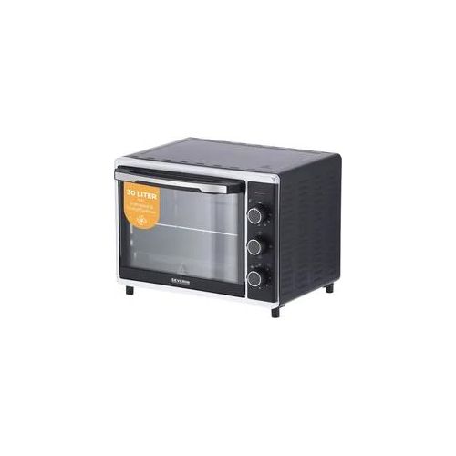 SEVERIN Minibackofen "TO 2056", schwarz, B:40cm H:34,5cm T:45,3cm, Minibacköfen, Umluft, Ober- und Unterhitze getrennt oder kombiniert schaltbar, Minibackofen