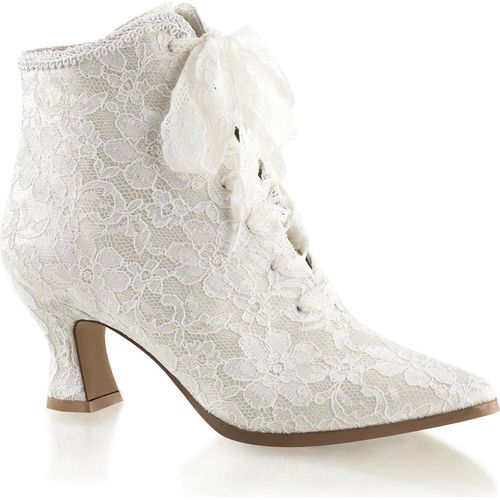 FABULICIOUS VICTORIAN-30 Ankle Bootie mit Spitze und Satin