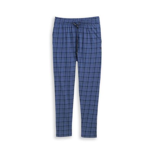 TOM TAILOR Herren Pyjama-Hose aus Baumwolle, blau, Kariert, Gr. 52
