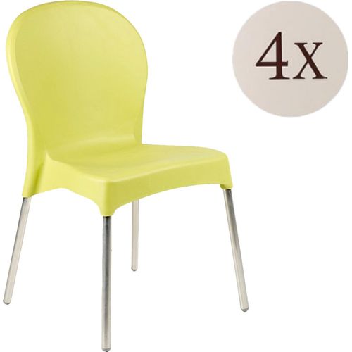 Eclectic - Outdoor Stuhl, Grün, 4 Stühle Italy