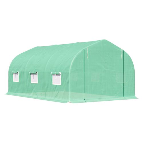 Folien Gew?chshaus Foliengew?chshaus Treibhaus Fr¹hbeet Pflanzenhaus Tomatenhaus Giebeldach 450 ¡Á 300B ¡Á 205H cm