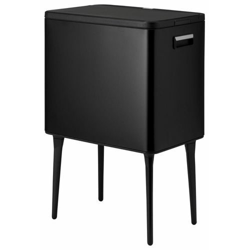 HOWHOMELY | Tretmülleimer - Abfalleimer - 35 l - schwarz - Mülleimer - Retro - für die Küche