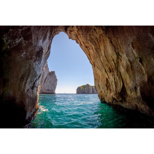 Fototapete PAPERMOON "Blue Grotto in Capri island", bunt, B:3m L:2,23m, Vlies, Tapeten