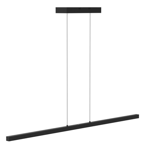Steinhauer Pendelleuchte Danske 1-flammig Mattes Schwarz 114x11cm