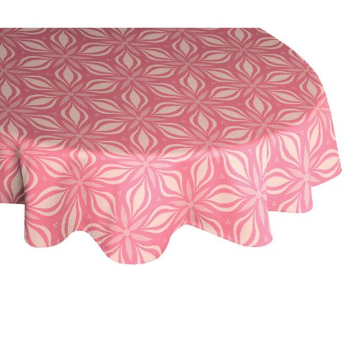 Tischdecke ADAM "Retro Floret" Gr. 1, pink, Ø:145cm, Bio-Baumwolle, Tischdecken, Tischdecke, aus 100% Bio-Baumwolle