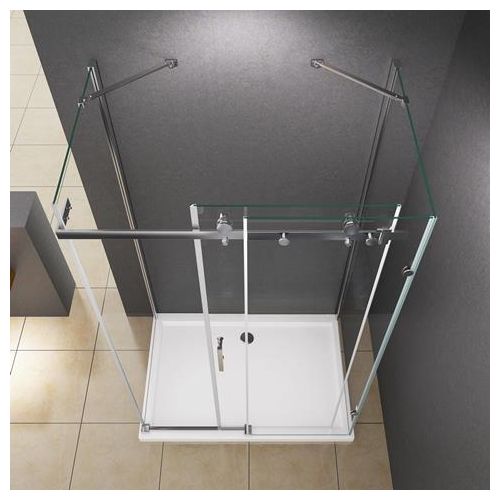 BuyLando Ida 120x80x195 cm U Form Duschkabine Schiebesystem