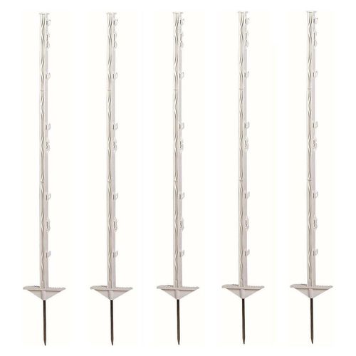 Kunststoff-Weidezaunpfahl 105 cm weiß, 20 Stück