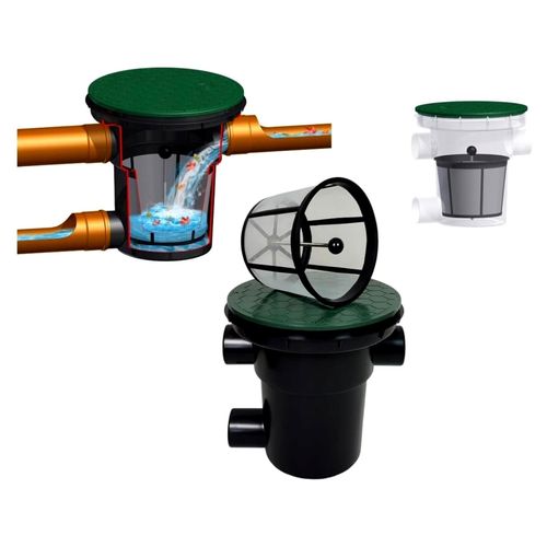 Zisternenfilter Filterkorb 305 mm Entnahmestange Regenfilter Erdtank Gartenfilter Regentonne Vorfilter Wassertank KG Rohr Gartenpumpe Brunnen