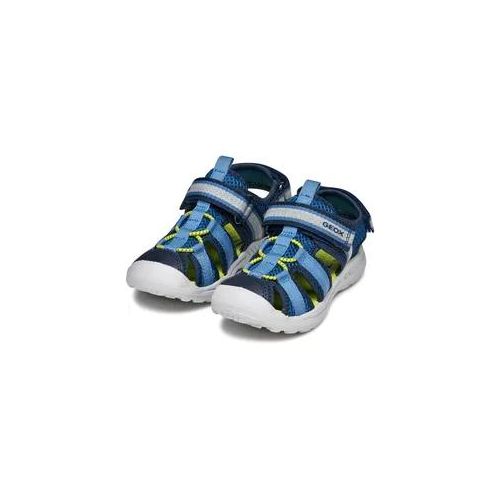 Sandale GEOX "J VANIETT BOY", Jungen, Gr. 34, blau (navy, hellblau), Textil, Schuhe Sandale, Trekking Schuh, Klettschuh für Outdooraktivitäten