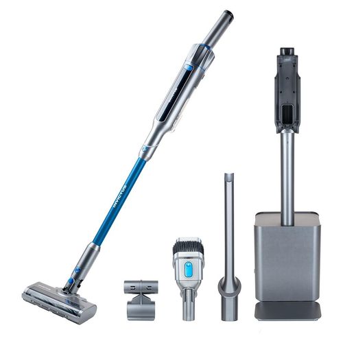 Genius Invictus ONE SL Handstaubsauger Bodenstaubsauger AKKU, all in 1 Staubsauger, Selbstreinigung, inklusive Absaug- und Ladestation, 14 tlg.