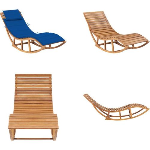vidaXL Schaukelliege mit Auflage Massivholz Teak - Gartenliege - Gartenliegen - Schaukelliege - Schaukelliegen
