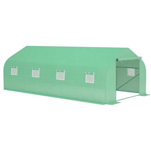 Folien Gew?chshaus Foliengew?chshaus Treibhaus Fr¹hbeet Pflanzenhaus Tomatenhaus Giebeldach 595 ¡Á 300B ¡Á 200H cm