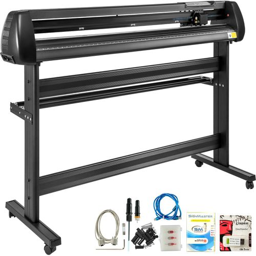VEVOR Schneideplotter 1350 mm, Folienschneider, Vinylschneidemaschine 800 mm/s, Vinyl Schneideplotter 128K-2M, Plottermaschine, Hobbyplotter 80 dB, Schnittgenauigkeit 0,01 mm, Schnittdruck 10-500g,