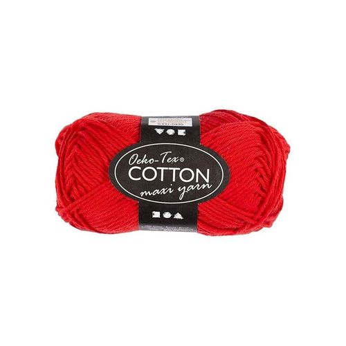 Creativ Company Cotton yarn Size 8/8 L: 80-85 M Dark red - 50gr.