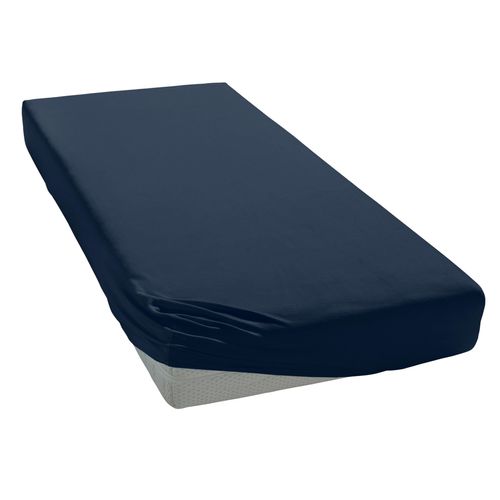 Spannbettlaken GOODPRODUCT "PAPRIKA", blau (marine), B:120cm L:200cm, Microfaser-Jersey, Obermaterial: 100% Polyester, Bettlaken, Spannbettlaken, Bettlaken Laken in zwei Qualitäten: Fleece & Jersey, schnelltrocknend