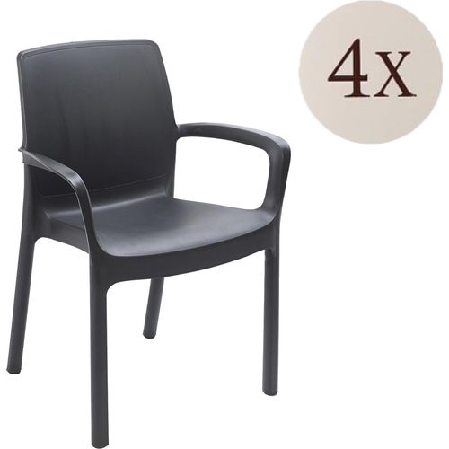 Sapps – Außenstuhl, Anthrazit, 4 Stück, Italy