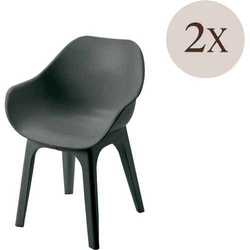 Oakahalla – Outdoor-Stuhl, Anthrazit, 2 Stühle Italy