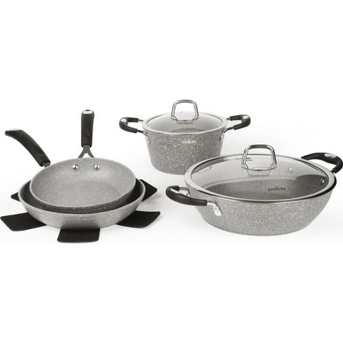 Excelsa Batterie 8-Teilig Forn-Ok Aluminium Grau