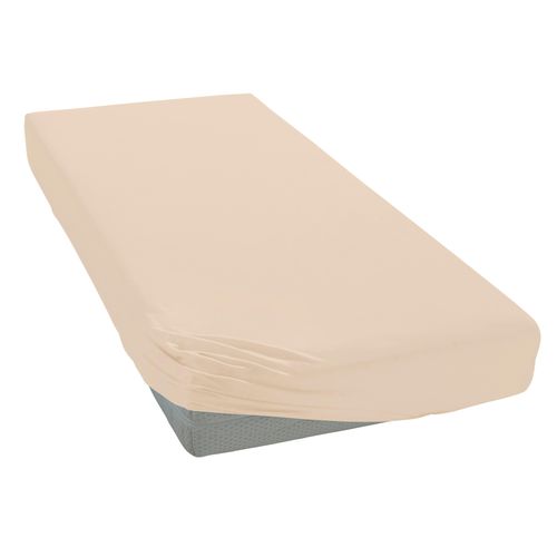 Spannbettlaken GOODPRODUCT "PAPRIKA", beige (natur), B:140cm L:200cm, Microfaser-Jersey, Obermaterial: 100% Polyester, Bettlaken, Spannbettlaken, Bettlaken Laken in zwei Qualitäten: Fleece & Jersey, schnelltrocknend