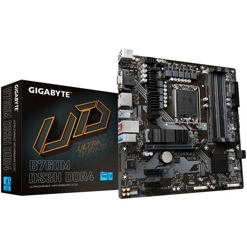 GIGABYTE Mainboard "B760M DS3H DDR4", schwarz, B:24,4cm H:3,5cm T:24,4cm, Mainboards