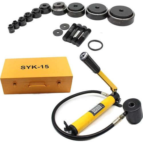 Hydraulisches Ausbrechwerkzeug-Set, 10 Stempel, Maximale Arbeitsdruck 15 Tonnen, Gelb