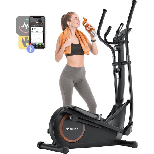 Crosstrainer, Ellipsentrainer für Zuhause bis 150 kg, Heimtrainer, 16 Widerstandstufen, 6kg Schwungrad, effektives Ausdauertraining, Heimfitness