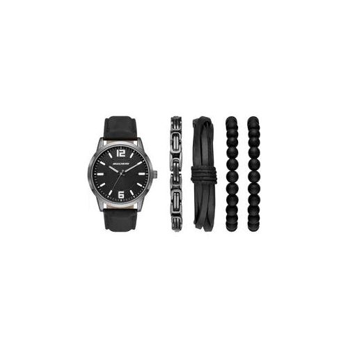 Quarzuhr SKECHERS, schwarz, Armbanduhren, Herren, Quarzuhr, Armbanduhr, Herrenuhr, analog, Leuchtindizes, Geschenkidee