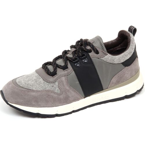 F6070 sneaker uomo suede/tissue/wool WOOLRICH scarpe grau/schwarz Schuh Mann