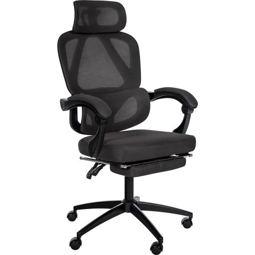 Ergonomischer Bürostuhl – Bürostuhl – Angemessenes Netzdesign, ultimativer Komfort | Farbe: Schwarz