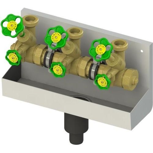 Js Atv-Station, Steigende Spindel 3-Fach,Dn25,Eing.1 1/2,Ob.a.1 1/2