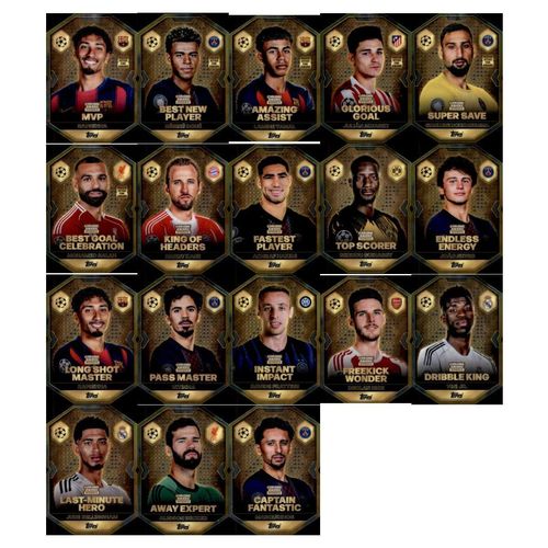 Topps - Match Attax Champions League 2025/26 - Trading Cards - Alle 18 Chrome Award Karten