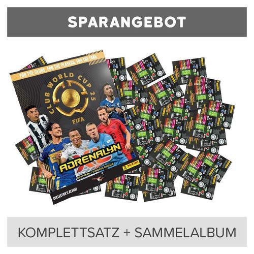 FIFA Club World Cup 2025 Adrenalyn XL Trading Cards - Alle 369 Karten komplett plus Sammelmappe (ohne limitierte oder andere Sonderkarten)