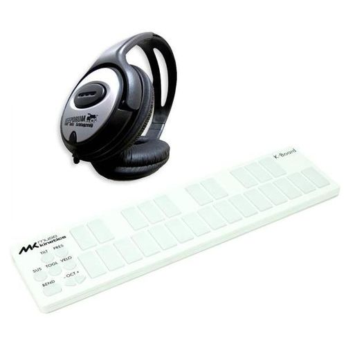 Muse Kinetics MIDI-Controller K-Board Snow mit Kopfhörer