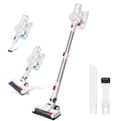 Akku Staubsauger kabellos 3-in-1 - Handstaubsauger mit Display & Licht für Tierhaare & Auto