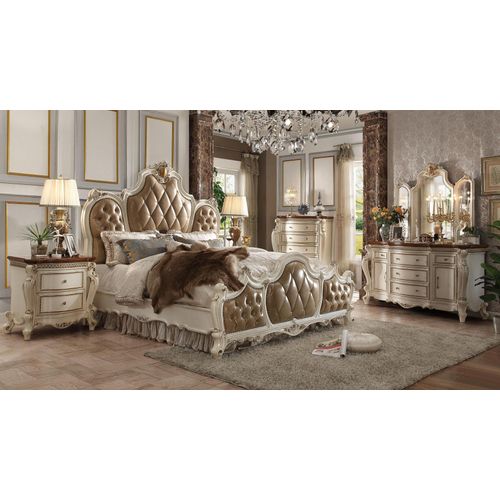 Luxus Chesterfield Betten Königliches Leder Bett Palast Hotel Doppelbett 184x214