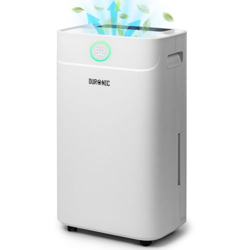 Duronic DH201 Luftentfeuchter, elektrischer Entfeuchter für 25 m² Räume, leiser Raumentfeuchter mit 5100ml Tank, gegen feuchte Fenster und Schimmel