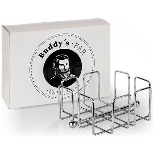 Serviettenhalter BUDDY'S, silber, B:14cm L:14cm, Metall, Serviettenhalter, verchromt, für 50 Servietten