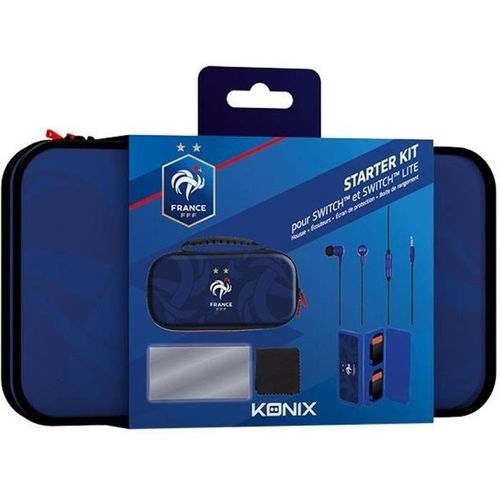 Konix KX FFF SWITCH STARTER KIT, Set, Nintendo Switch, Schwarz, Blau, Mehrfarbig, Polyvinylchlorid (PVC), Staubresistent, Kratzresistent, 9H