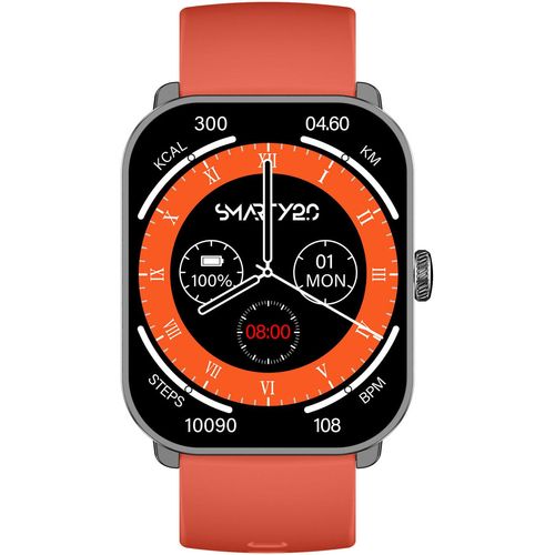 Smartwatch SMARTY 2.0 "Smarty 2.0", rot (rot, schwarz, rot, schwarz), Smartwatches, 1,78 ″, Smartwatch