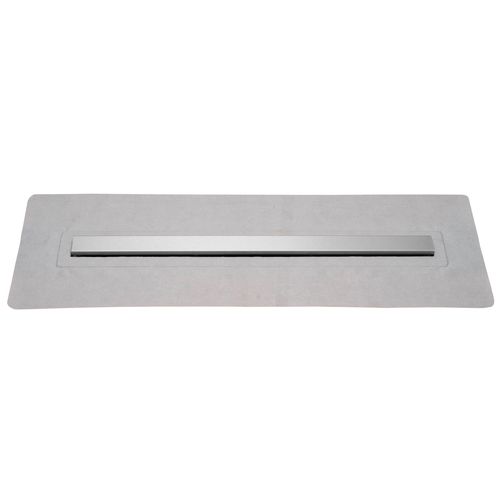 Duschrinne SCHÜTTE, silber (silberfarben), B:82cm L:70cm T:5cm, Edelstahl, Rinnen, Duschrinne, Duschablauf, inkl. Edelstahlabdeckung, mit Randablauf