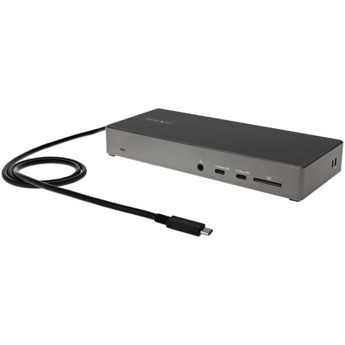 STARTECH.COM Laptop-Dockingstation "USB-C Dock - Triple 4K Monitor USB Typ-C Docking Station - 100W Power", grau, B:14,5mm H:9mm T:23mm, Dockingstationen, Laptop-Dockingstation