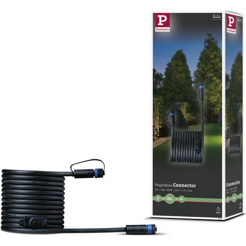 Lampen-Verbindungskabel PAULMANN "Outdoor Plug&Shine 5m IP68", schwarz, Ø:18,4mm, Kabel, Lampen-Verbindungskabel, 1 in - 2 out
